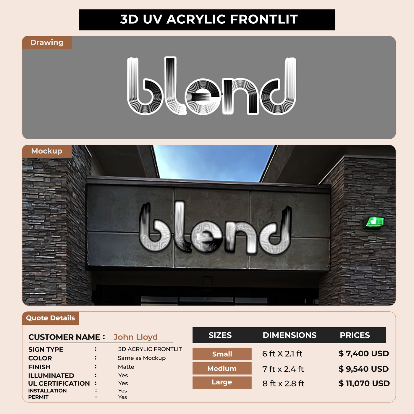 Business signage for John Lloyd