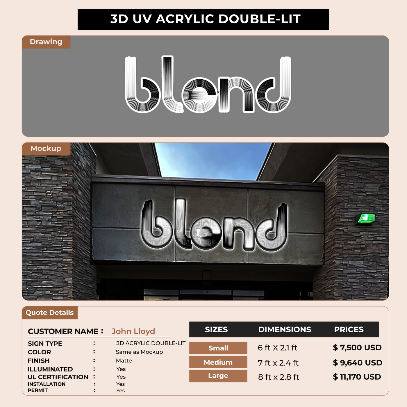 Business signage for John Lloyd