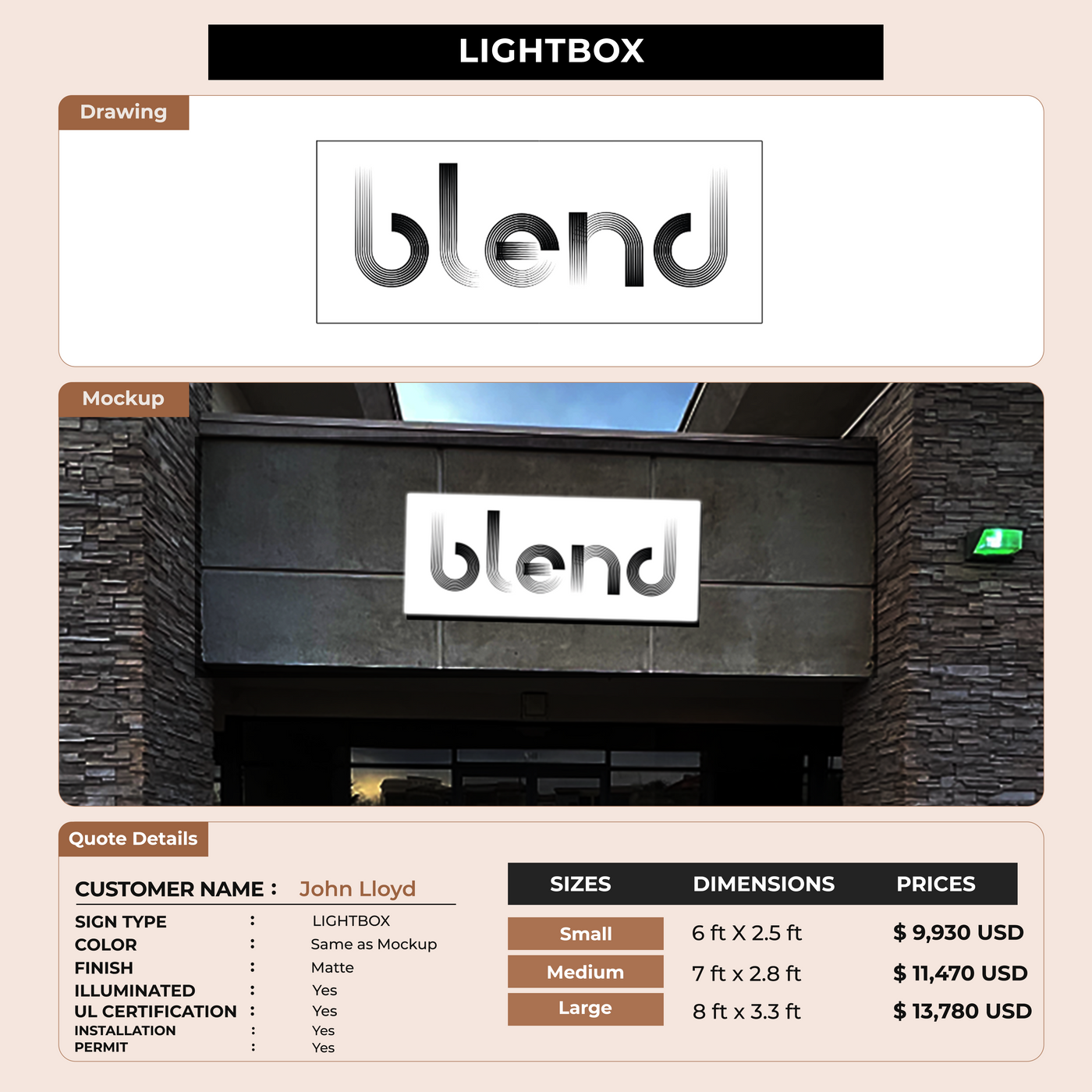 Business signage for John Lloyd