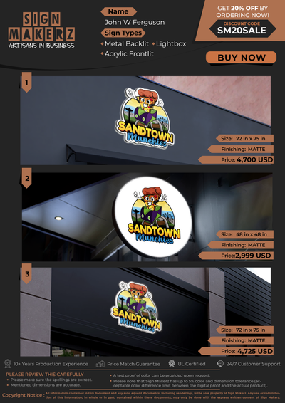 Business Signs for John W Ferguson