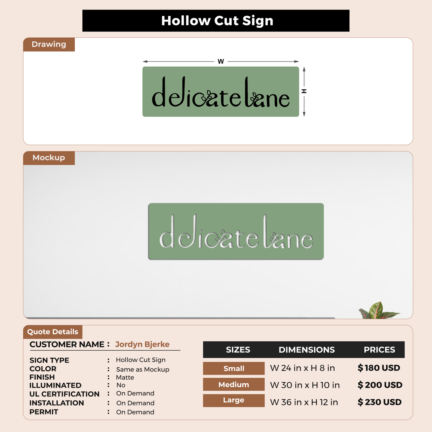 Custom Signs For Jordyn Bjerke