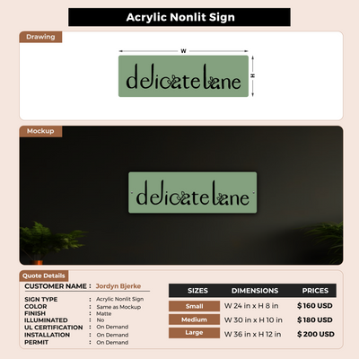 Custom Signs For Jordyn Bjerke