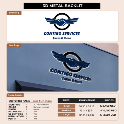 Business signage for Jose Menchaca