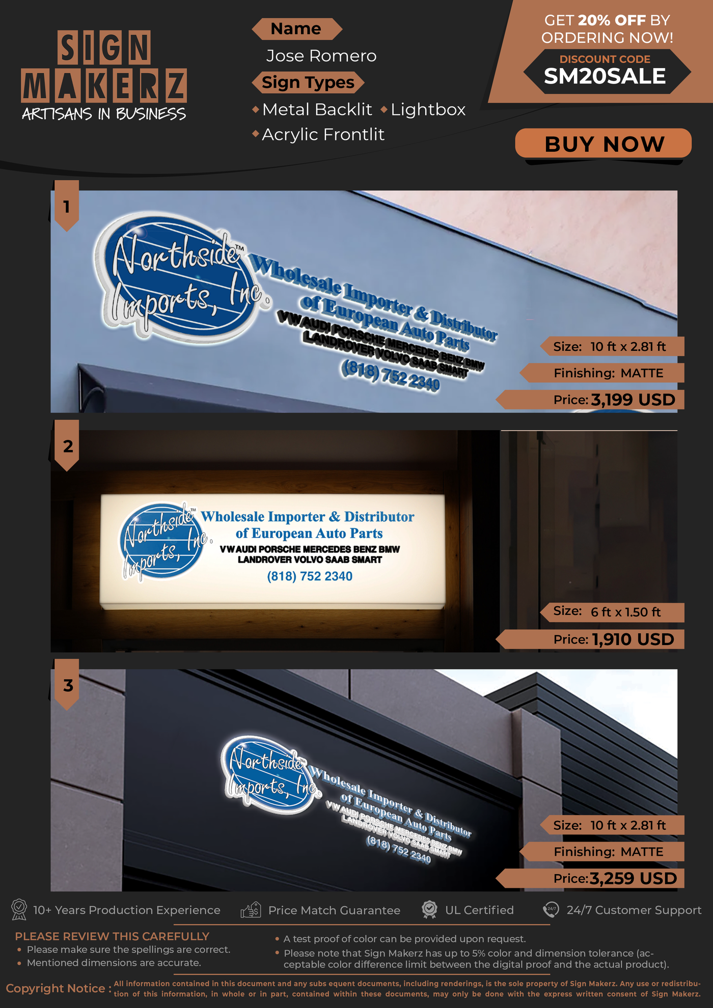 Business Signs For Jose Romero