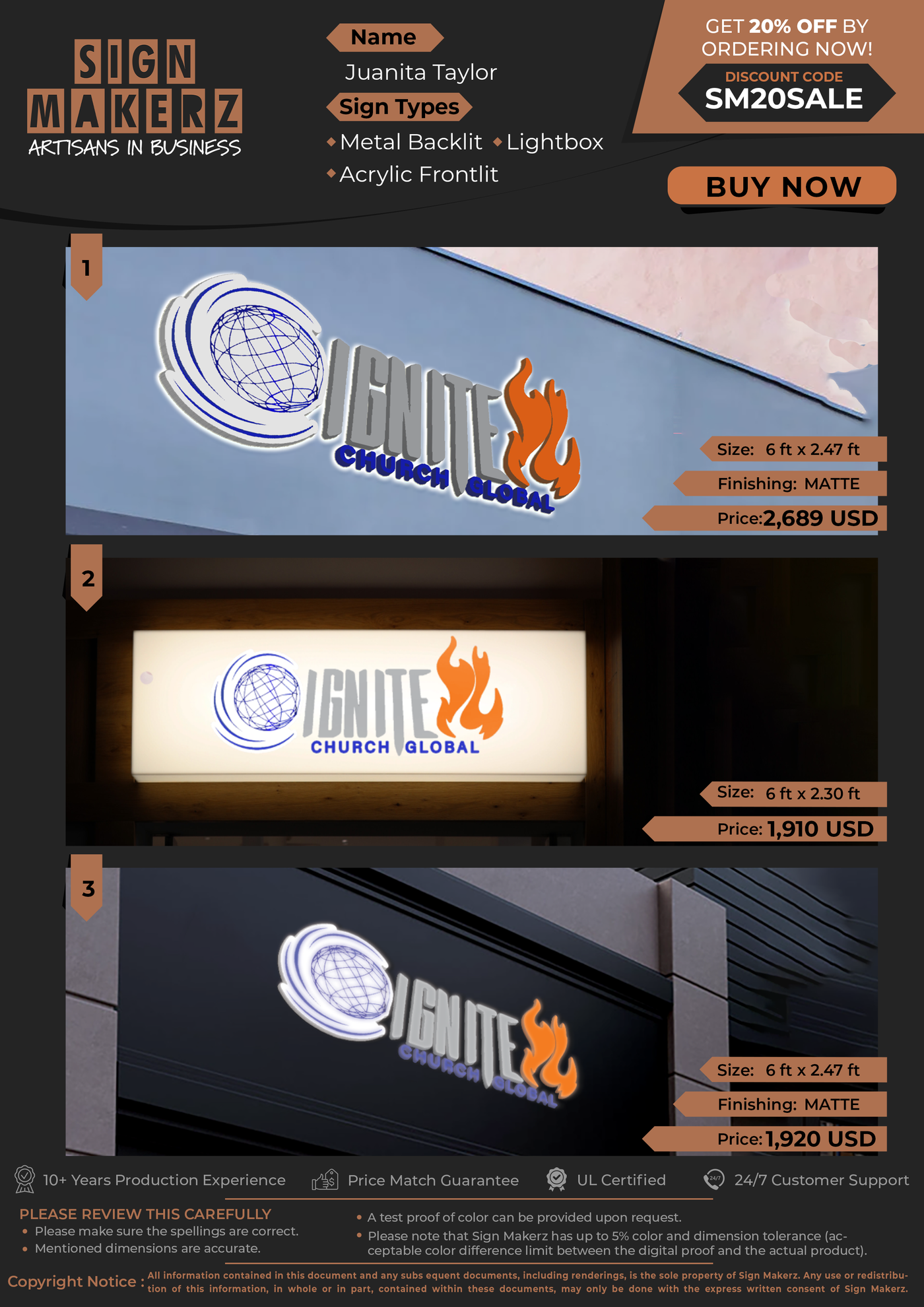 Business Signs For Juanita Taylor