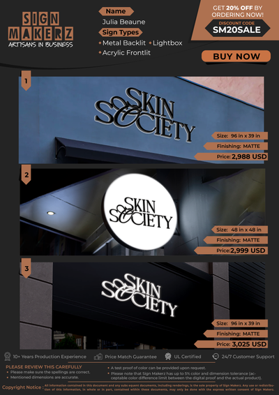 Business Signs for Julia Beaune