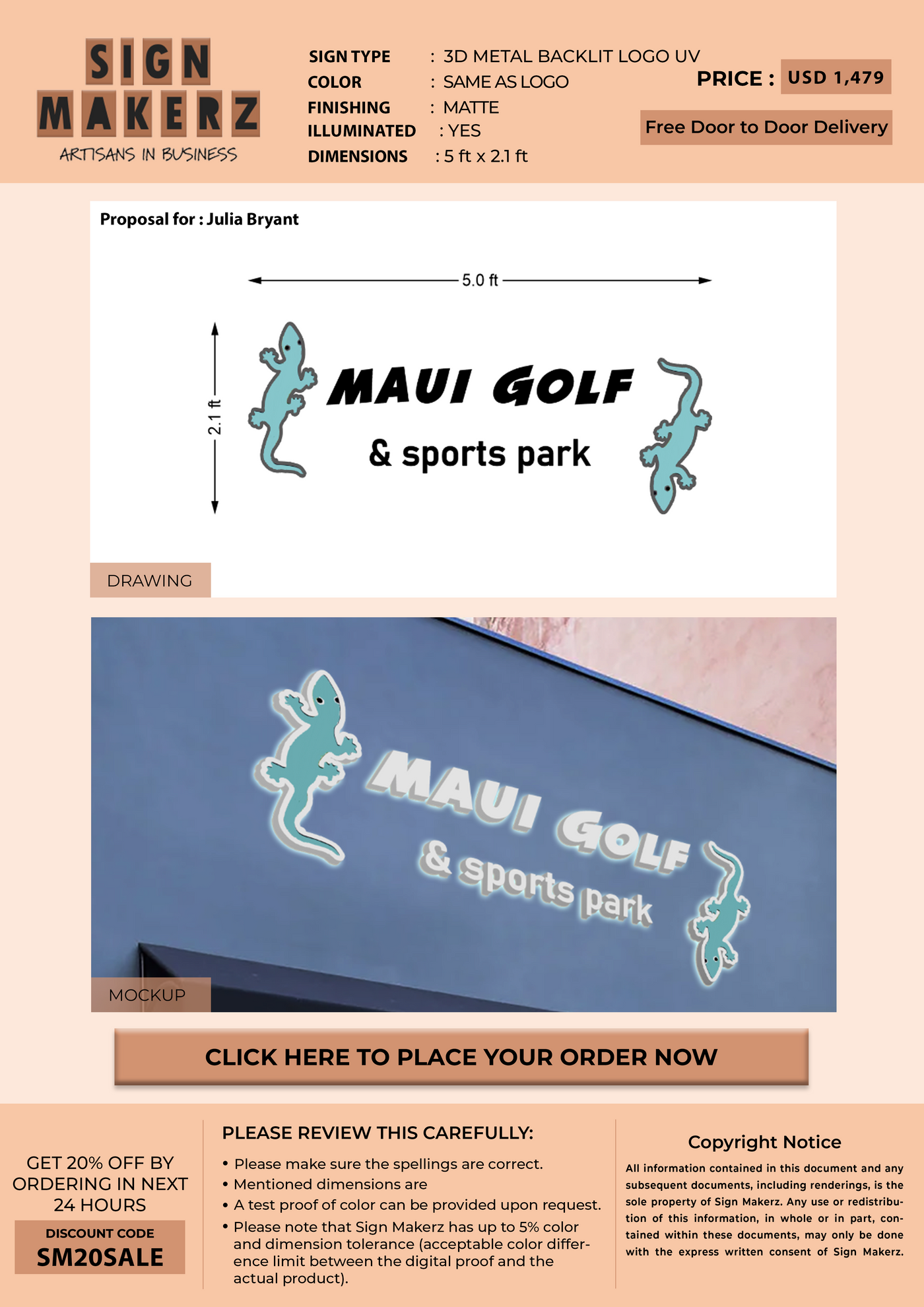 Custom Signs for Julia Bryant