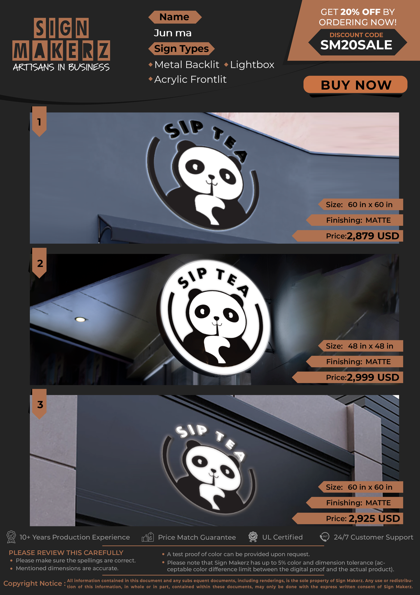 Business Signs for Jun ma