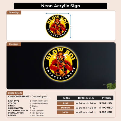 Custom Signs For Justin Guyton