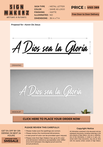 Custom Signs for Karen De Jesus