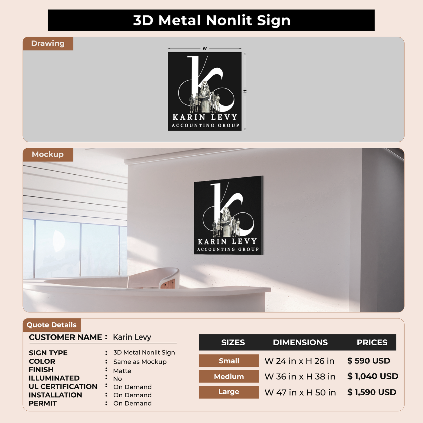 Custom Signs For Karin Levy