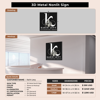 Custom Signs For Karin Levy