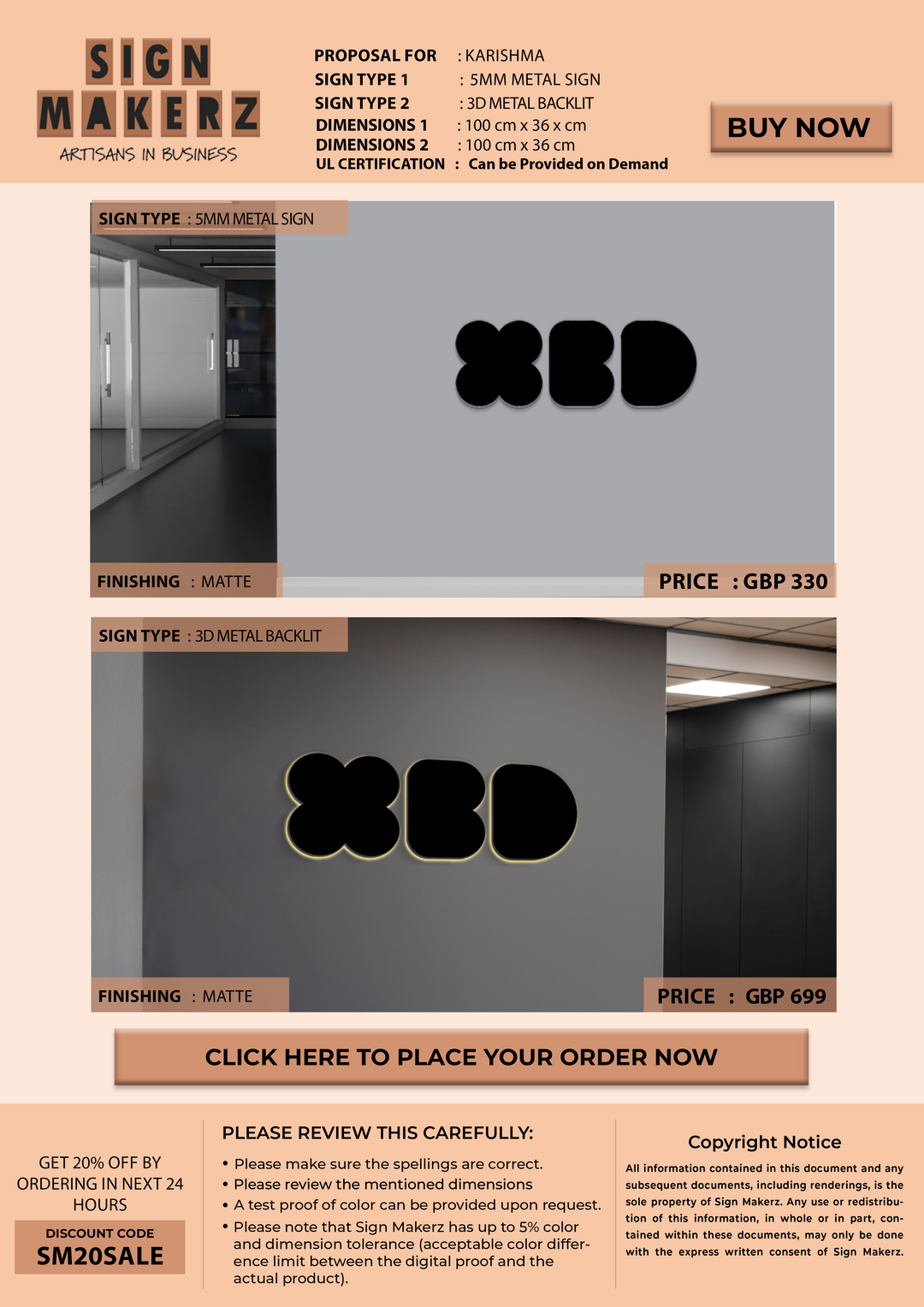 Custom Signs for Karishma