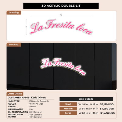 Custom Signs for Karla Olivera