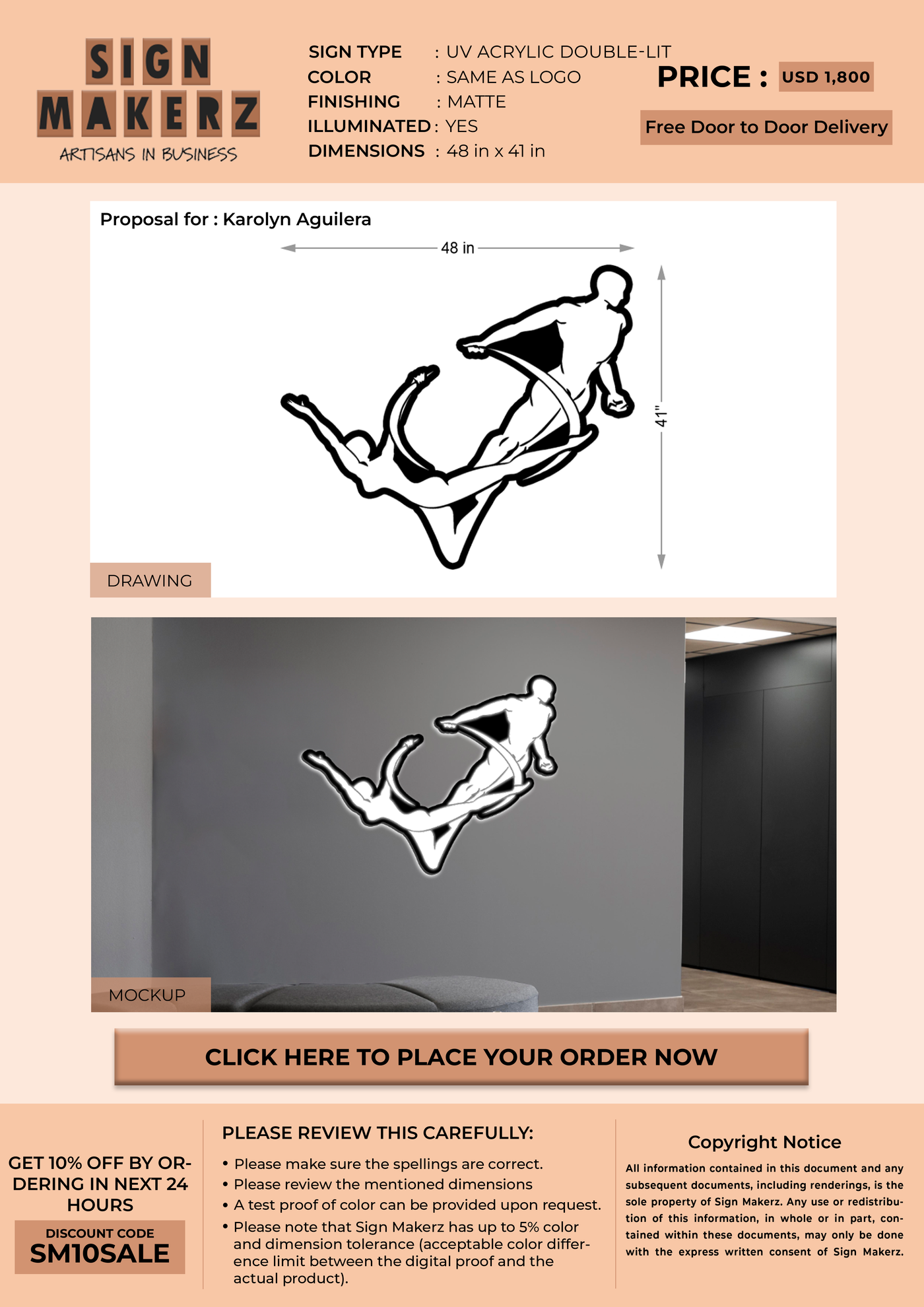 Business Signage for Karolyn Aguilera