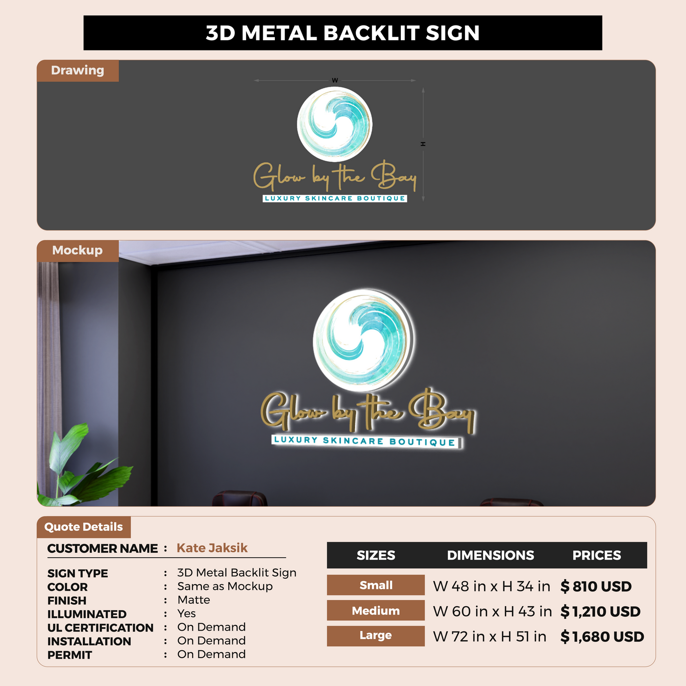 Custom Signs for Kate Jaksik