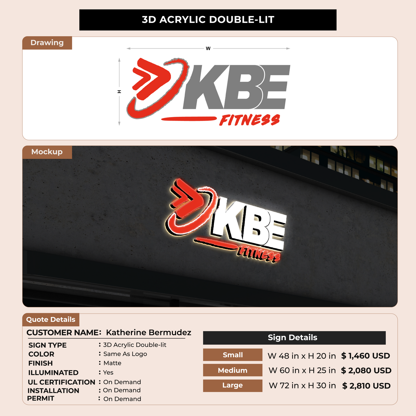 Custom Signs for Katherine Bermudez