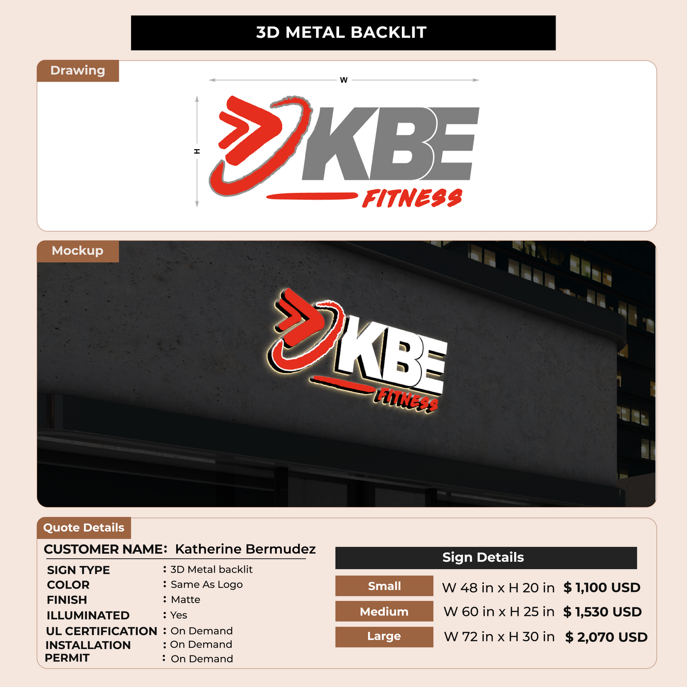 Custom Signs for Katherine Bermudez
