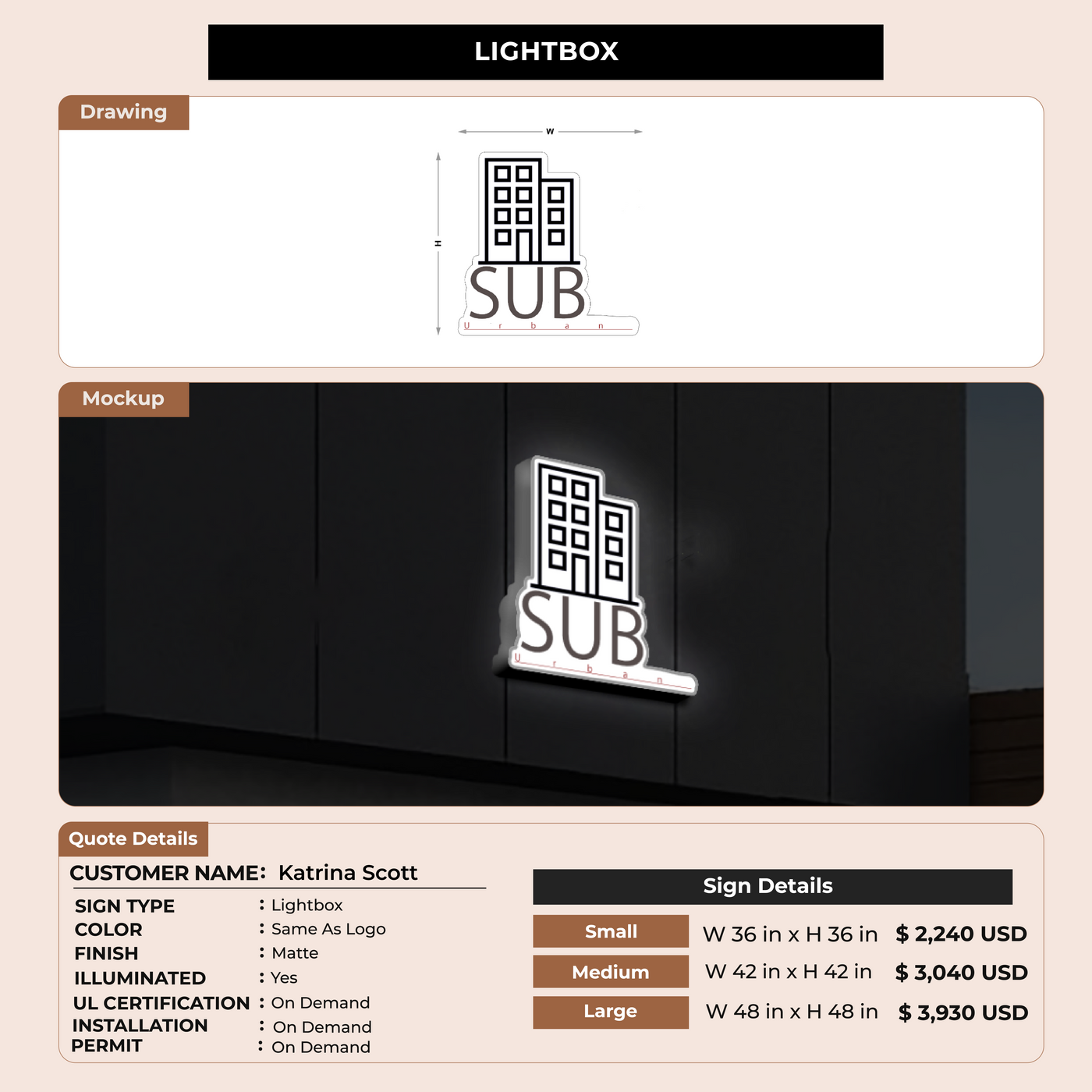 Custom Signs for Katrina Scott