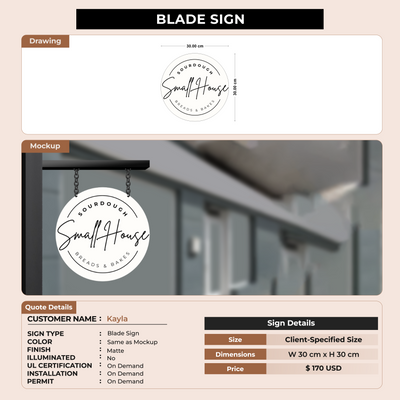 Business signage for Kayla