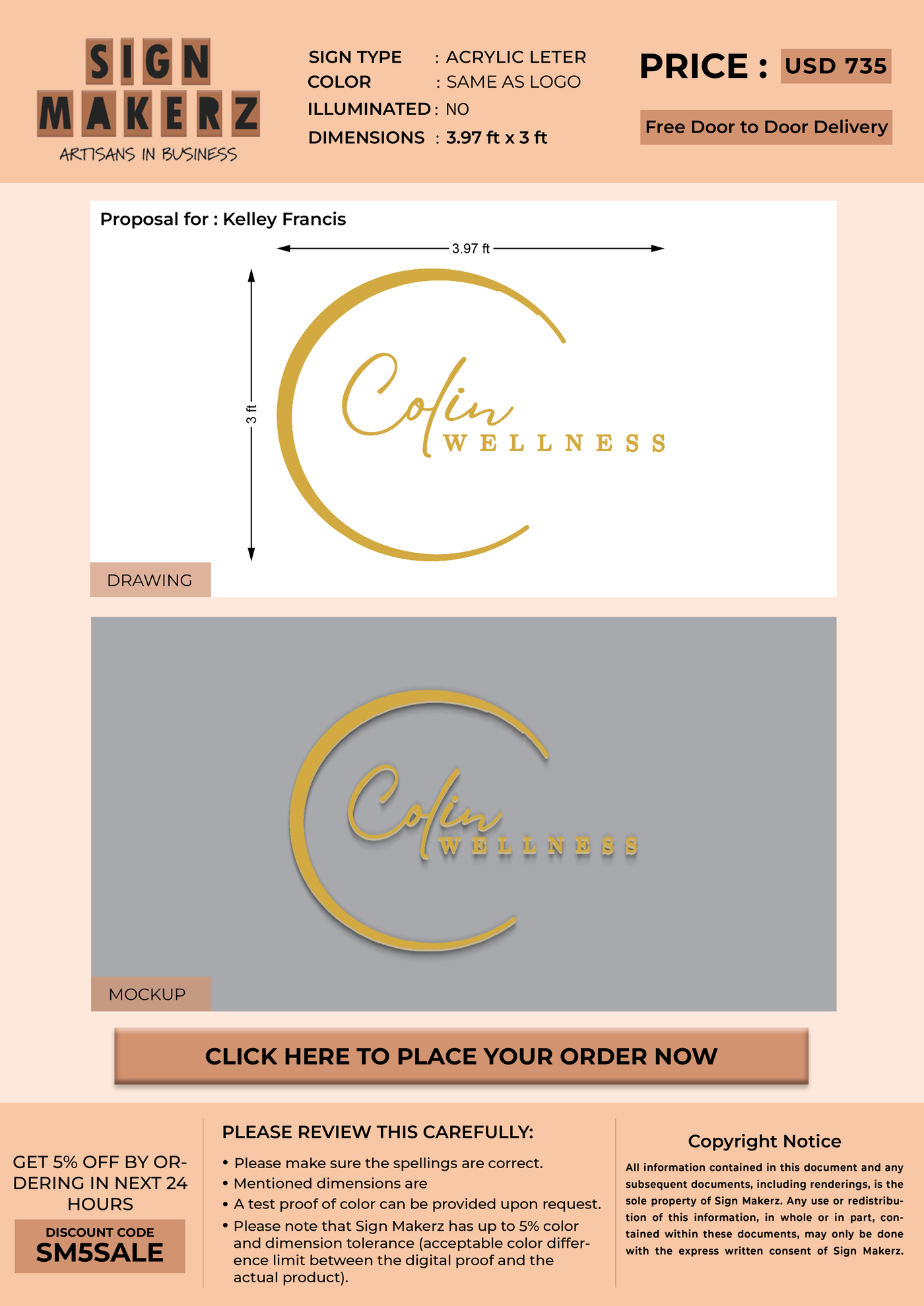 Business Signs for Kelley Francis