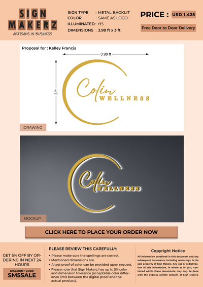 Business Signs for Kelley Francis