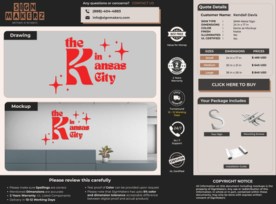 Business signage for Kendall Davis