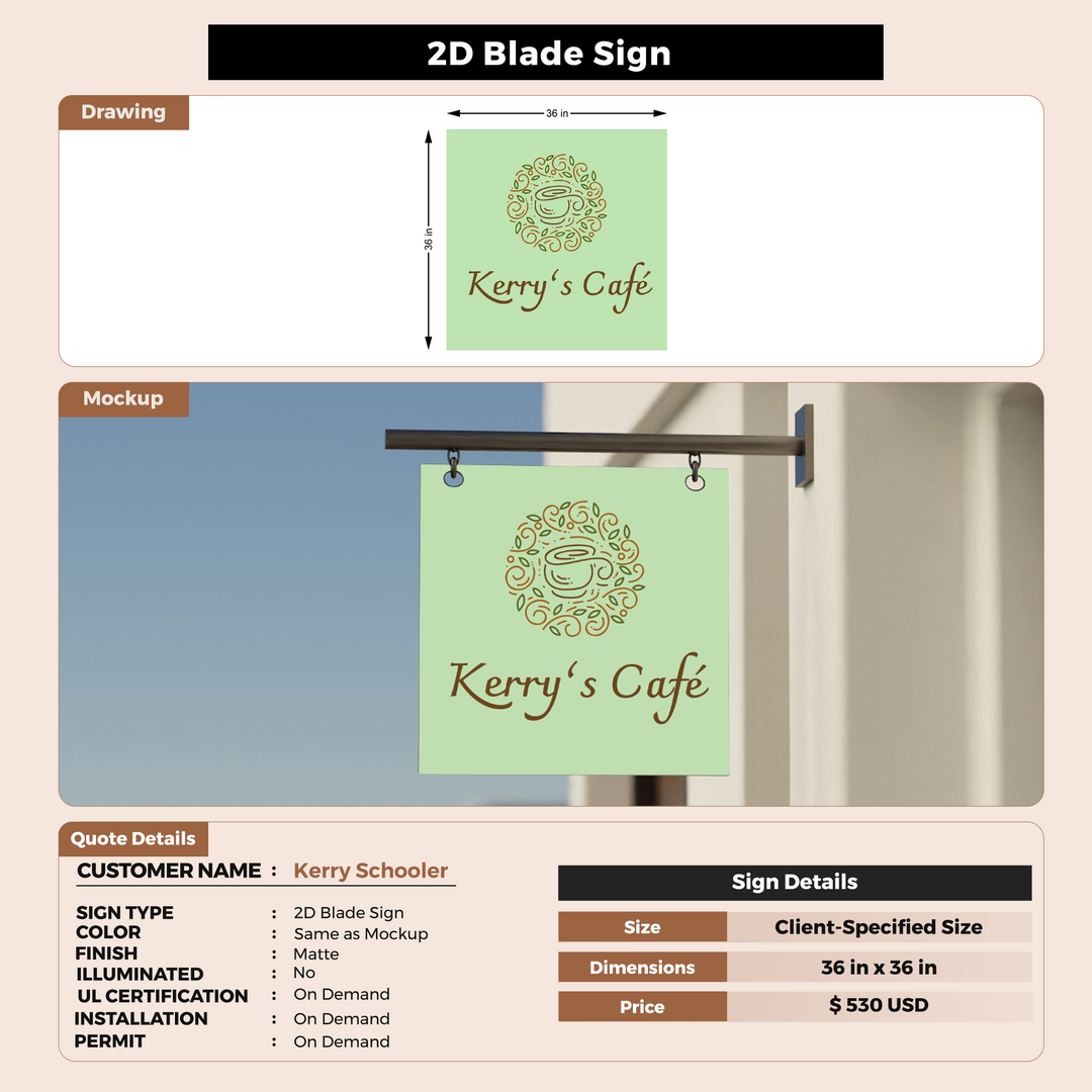 Business signage for Kerry Schooler