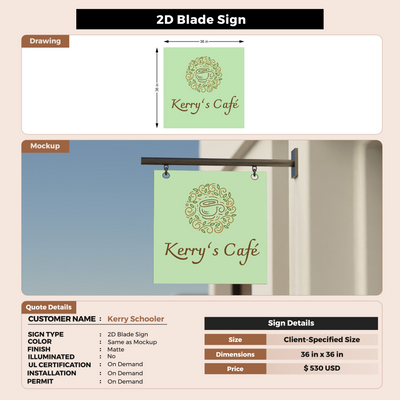 Business signage for Kerry Schooler