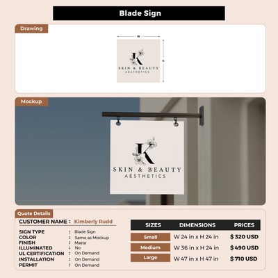 Blade Sign For Kimberly Rudd