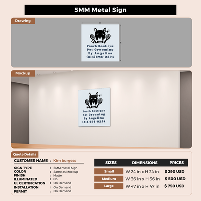 Custom Signs For Kim burgess