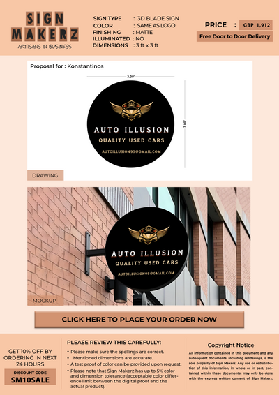 3d blade sign for Konstantinos