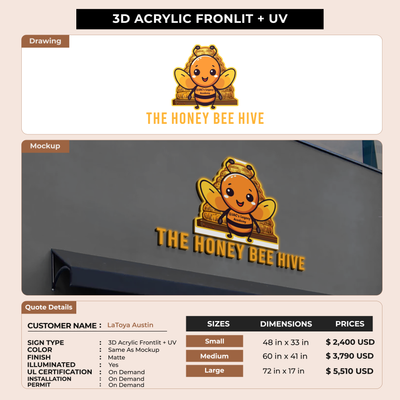 Business signage for LaToya Austin