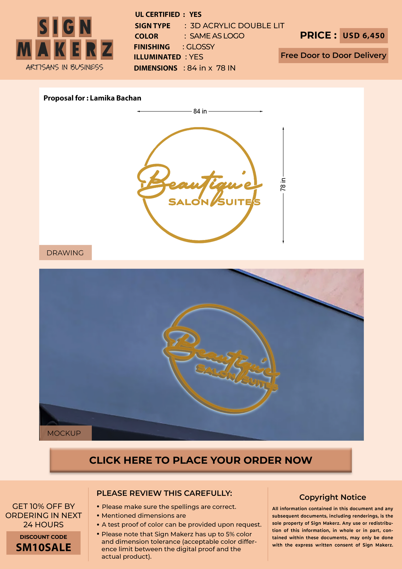 Business Signage for Lamika Bachan