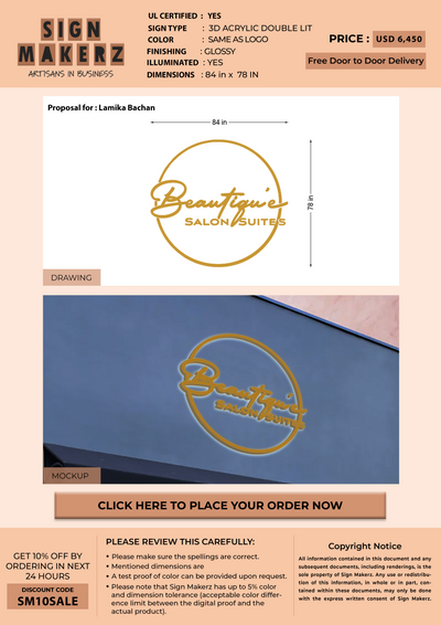 Business Signage for Lamika Bachan
