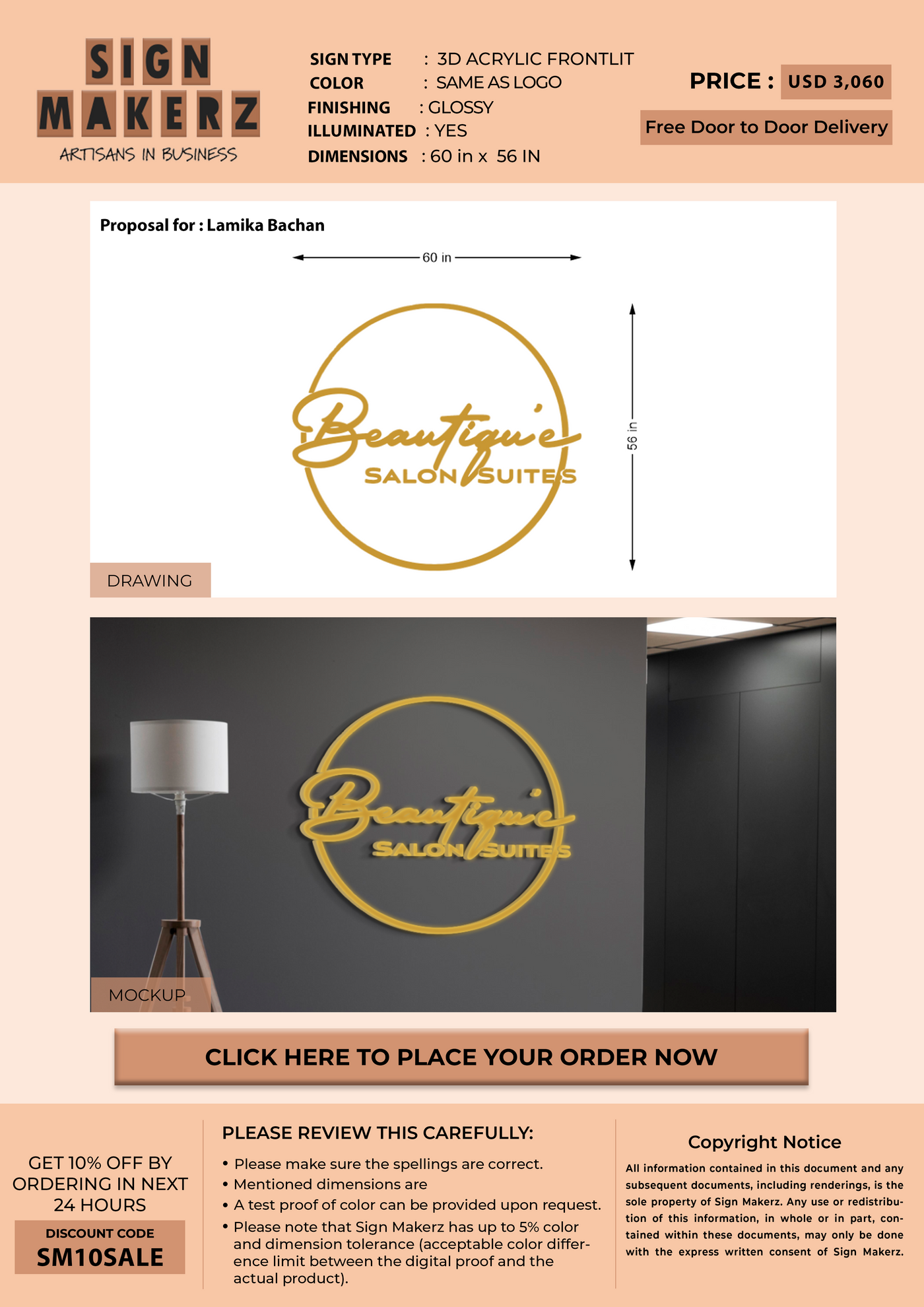 Business Signage for Lamika Bachan