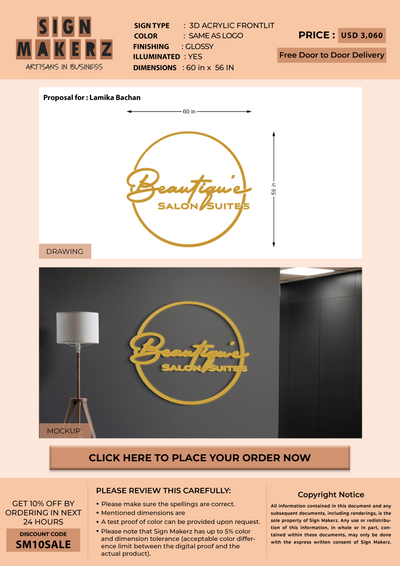 Business Signage for Lamika Bachan
