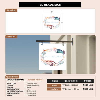 Blade sign for Laura Lee Painter