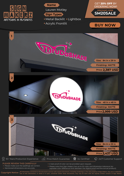 Business Signs for Lauren Motley