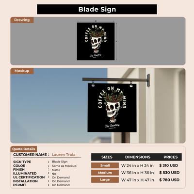 2d Blade Sign for Lauren Troia