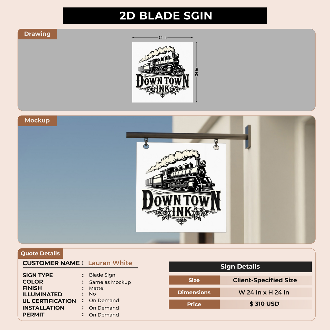 Business Signage for Lauren White