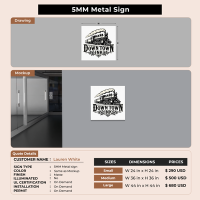 Business Signage for Lauren White