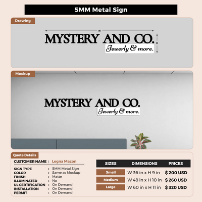 Custom Signs For Legna Mazon