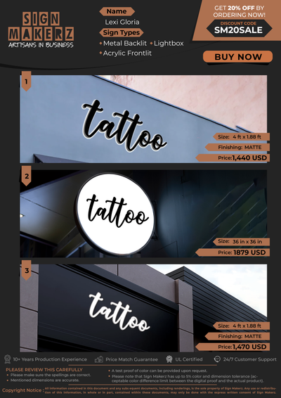 Business Signs For Lexi Gloria