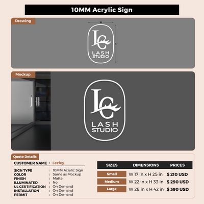 Custom Signs For Lezley