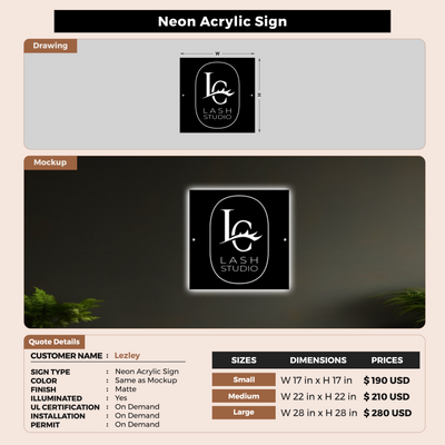 Custom Signs For Lezley