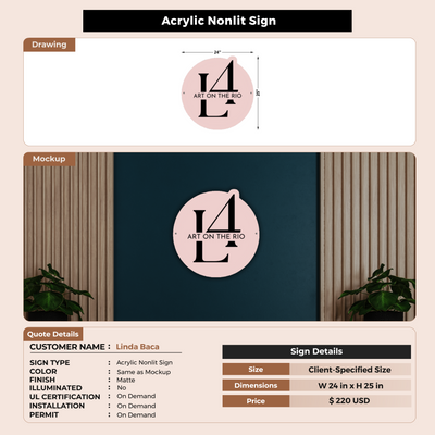 Custom Signs for Linda Baca