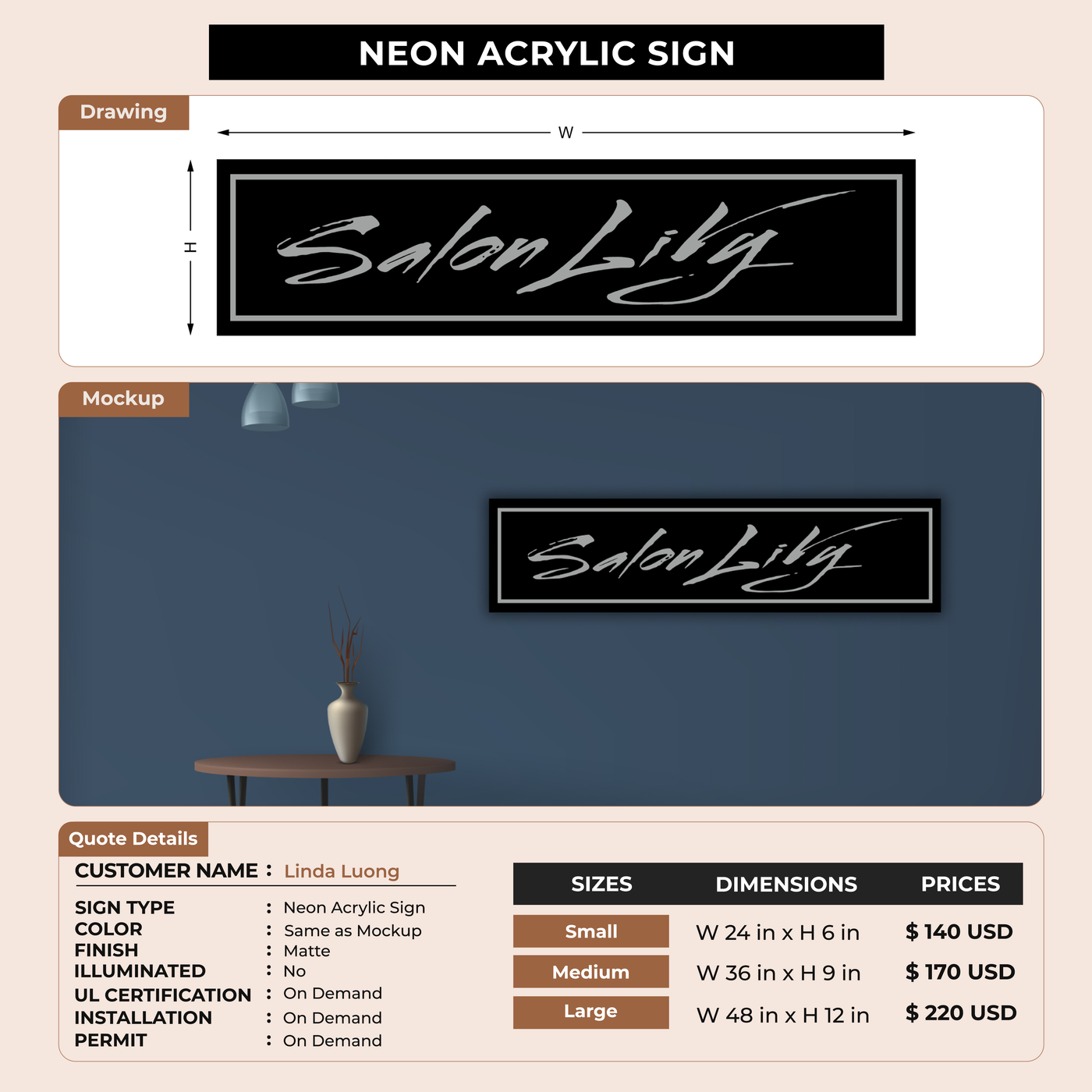 Custom Sign For Linda Luong