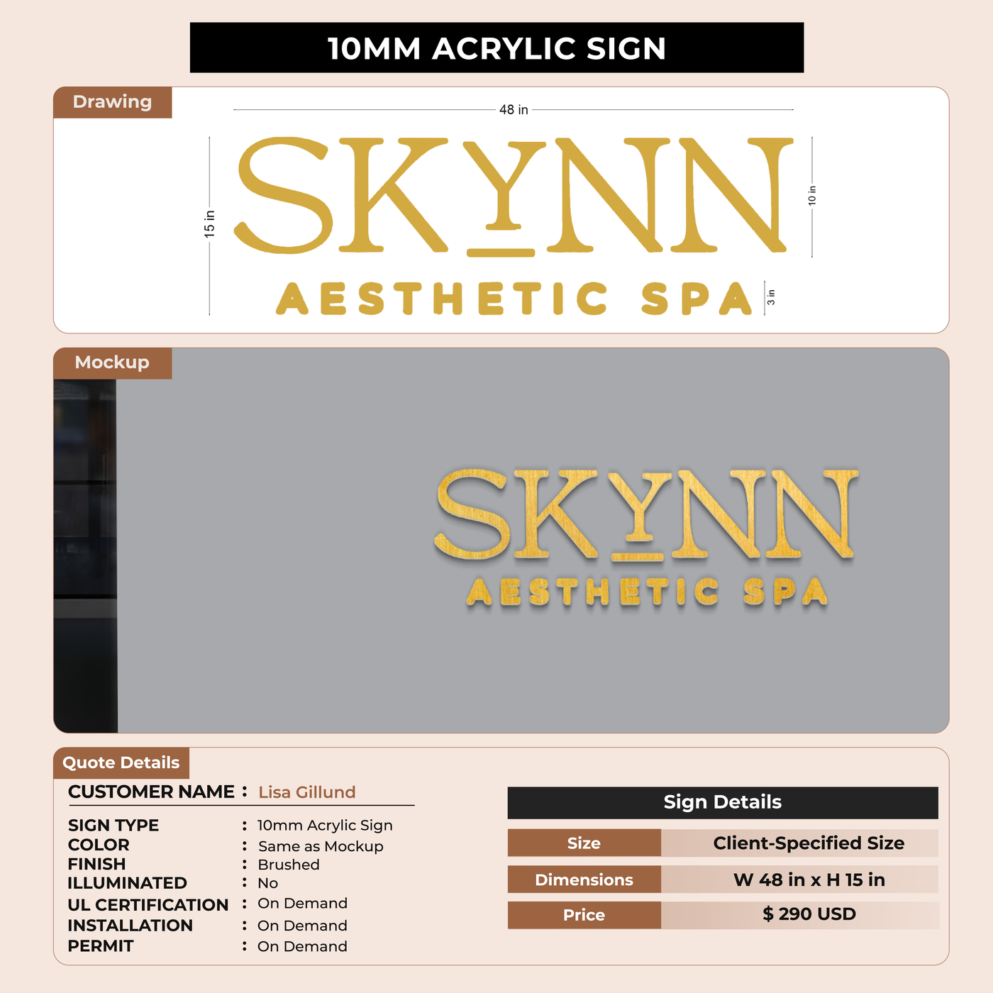 Custom Signs For Lisa Gillund