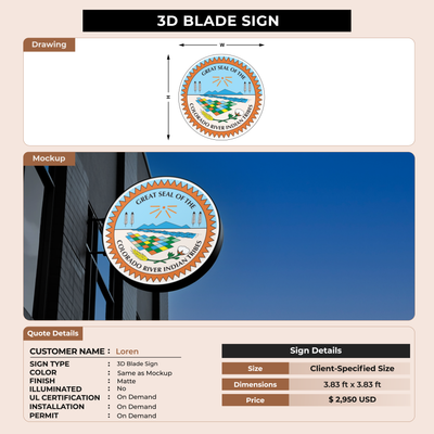 Business signage for Loren